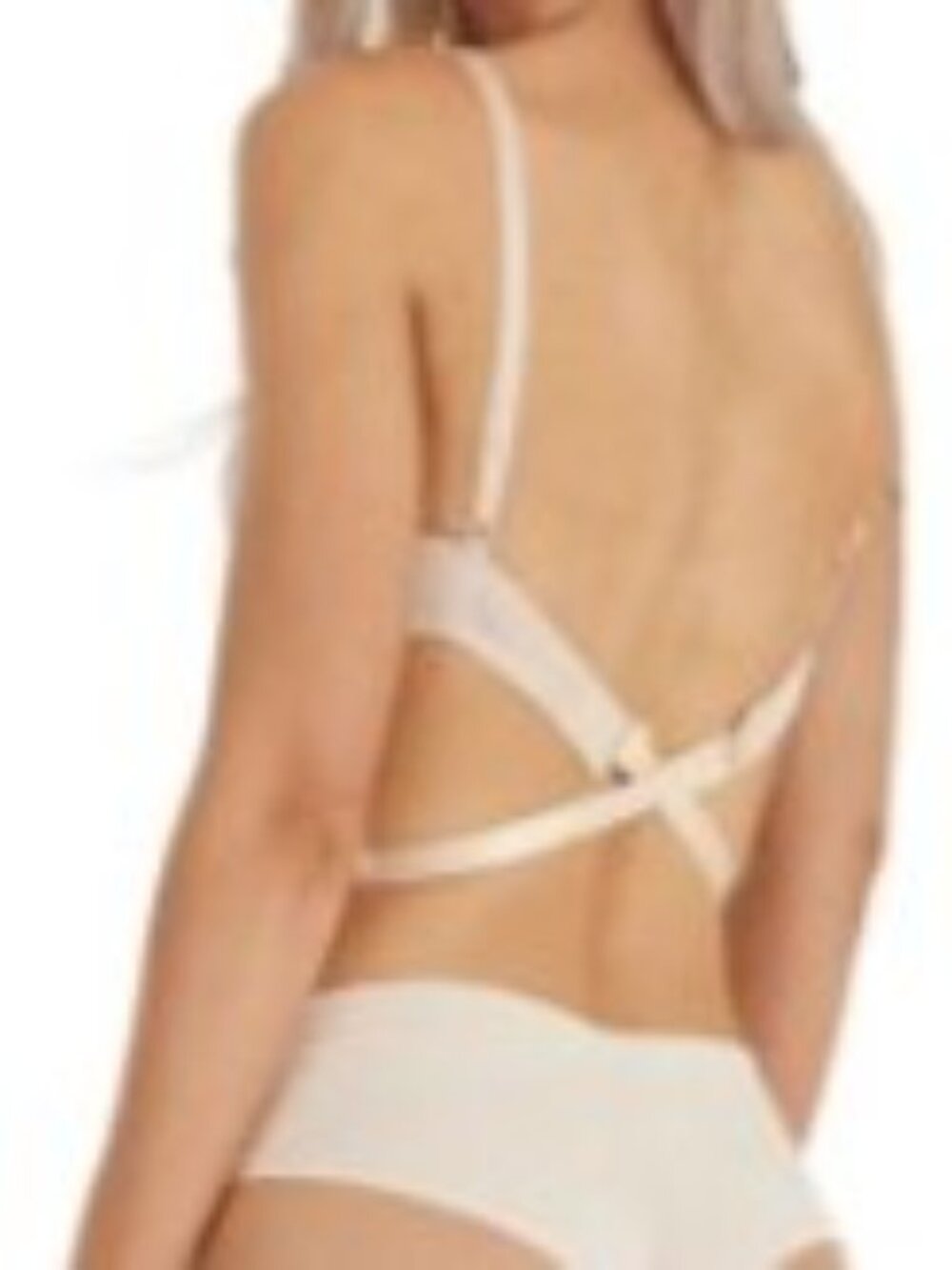 Nude Adjustable Low Back Bra Strap Extender Converter